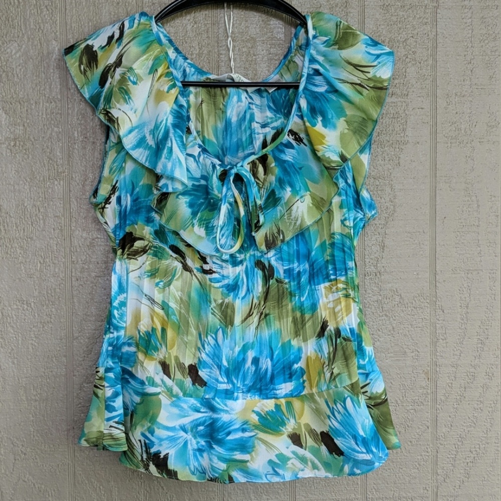 Allison Taylor tropical blouse size L